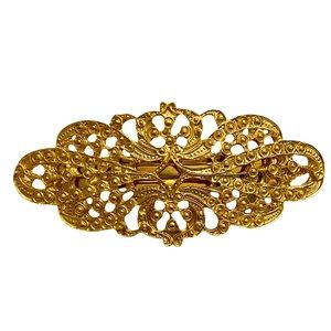 Gold Tone Princess Crown Barrette